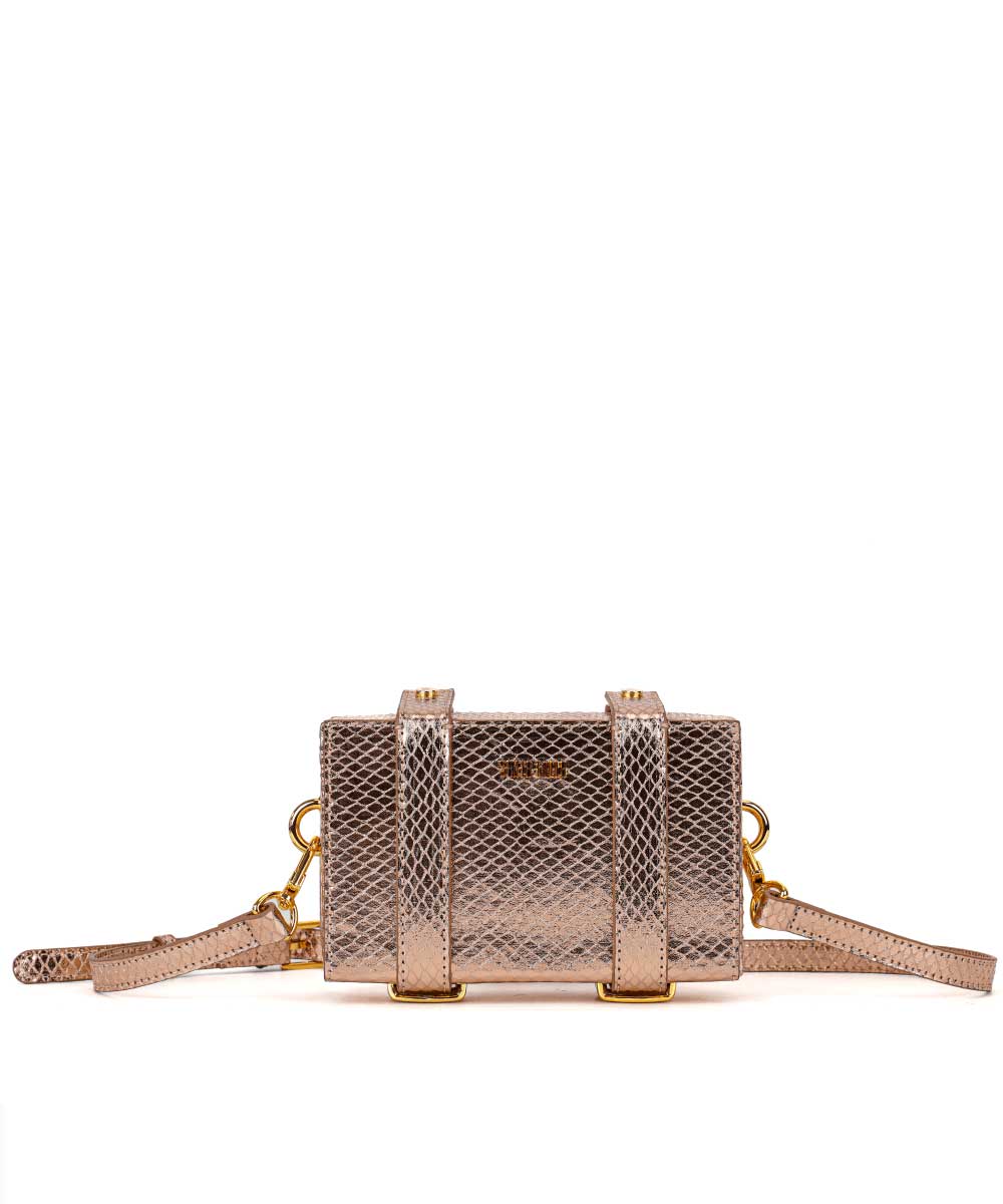 Bolsa Santa Lolla Dourada Metalizada