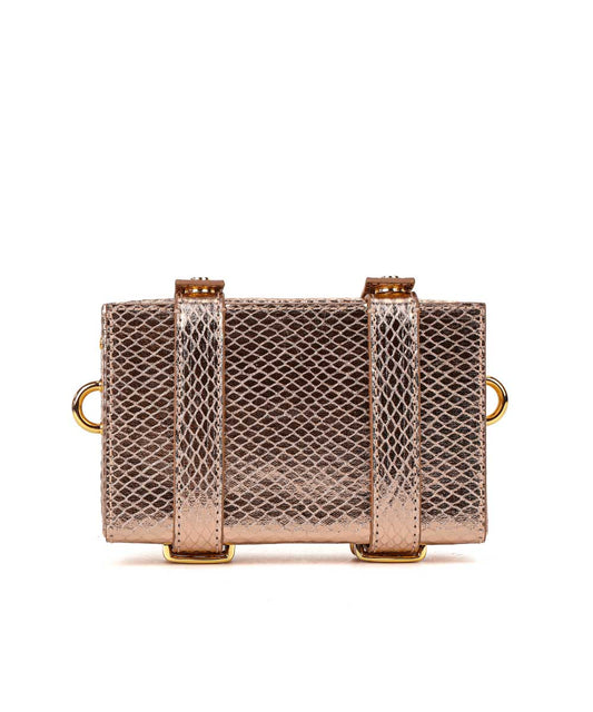 Bolsa Santa Lolla Dourada Metalizada