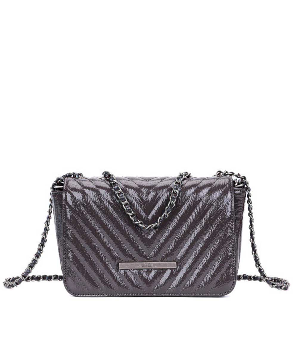 Bolsa Santa Lolla Grafite Metalizado Correntes