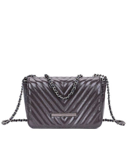 Bolsa Santa Lolla Grafite Metalizado Correntes