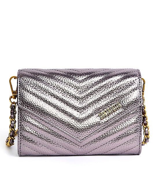 Bolsa Santa Lolla Grafite Metalizado Correntes