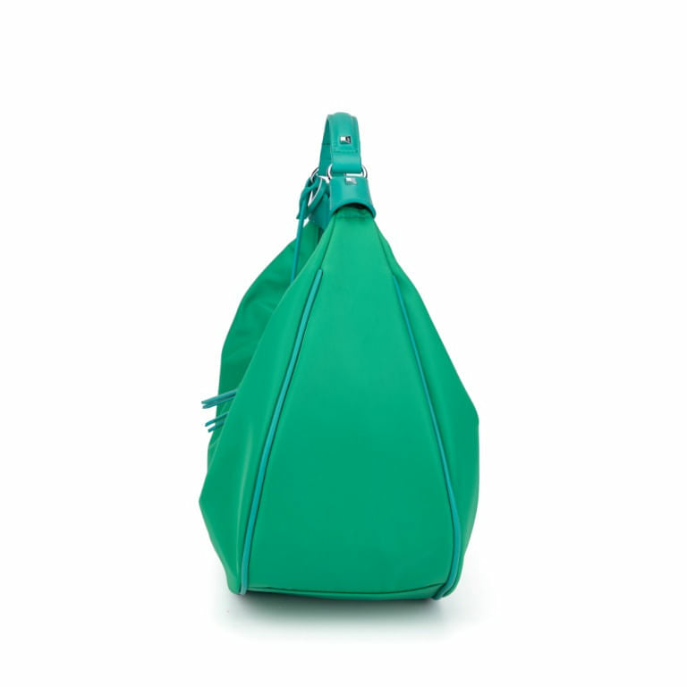 Bolsa Santa Lolla Hobo Verde Folha Nylon Grande