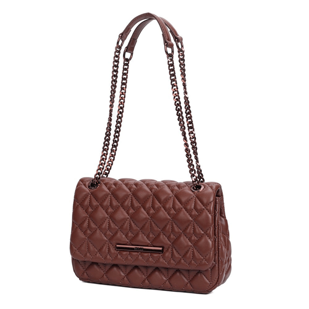 Bolsa Santa Lolla Marrom Alças Correntes