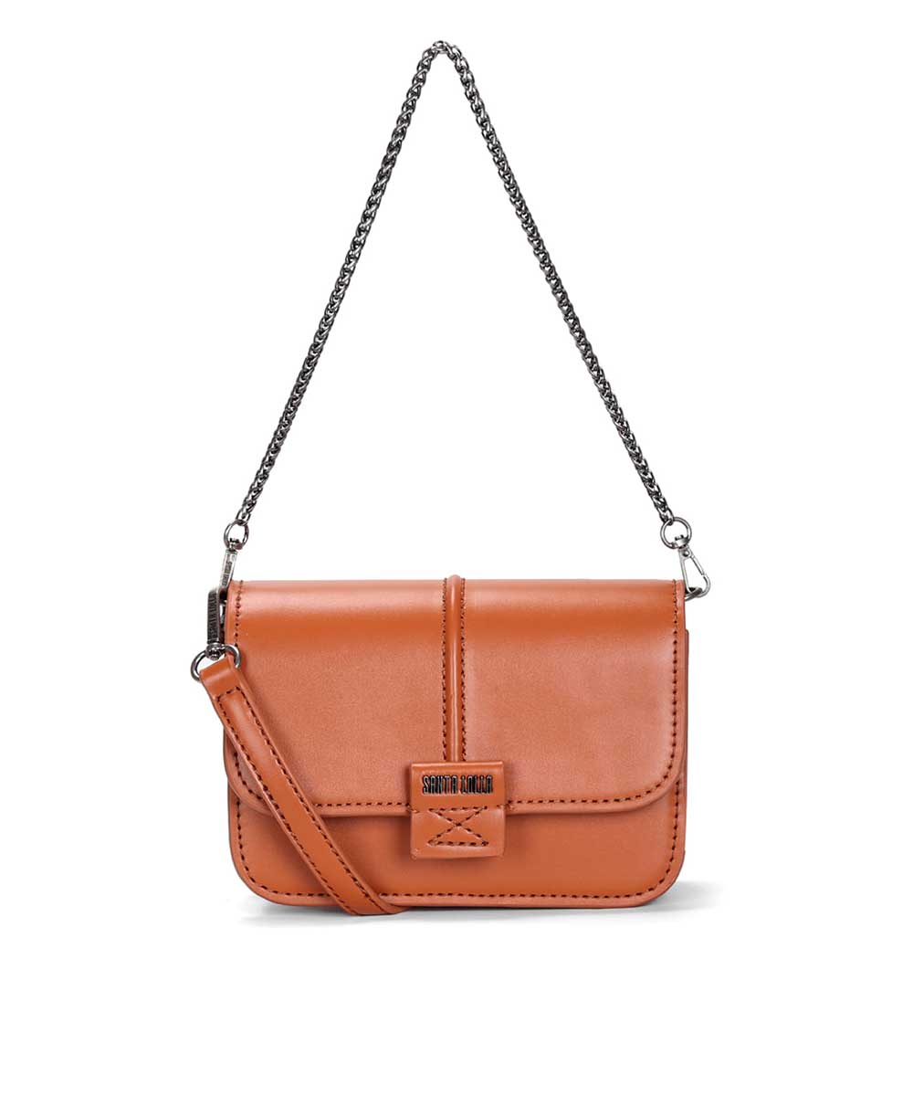 Bolsa Santa Lolla Marrom Canela Duas Alças Pequena