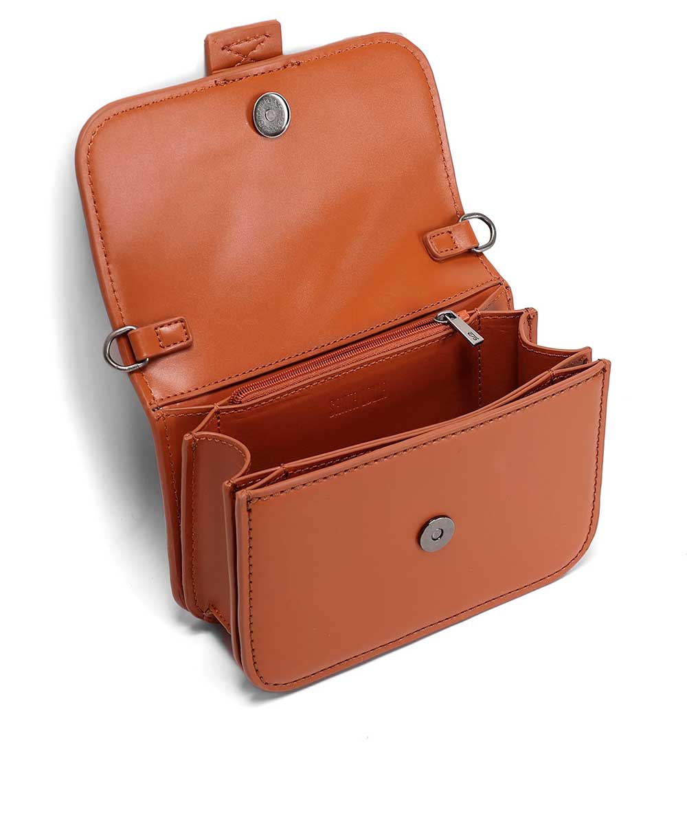 Bolsa Santa Lolla Marrom Canela Duas Alças Pequena