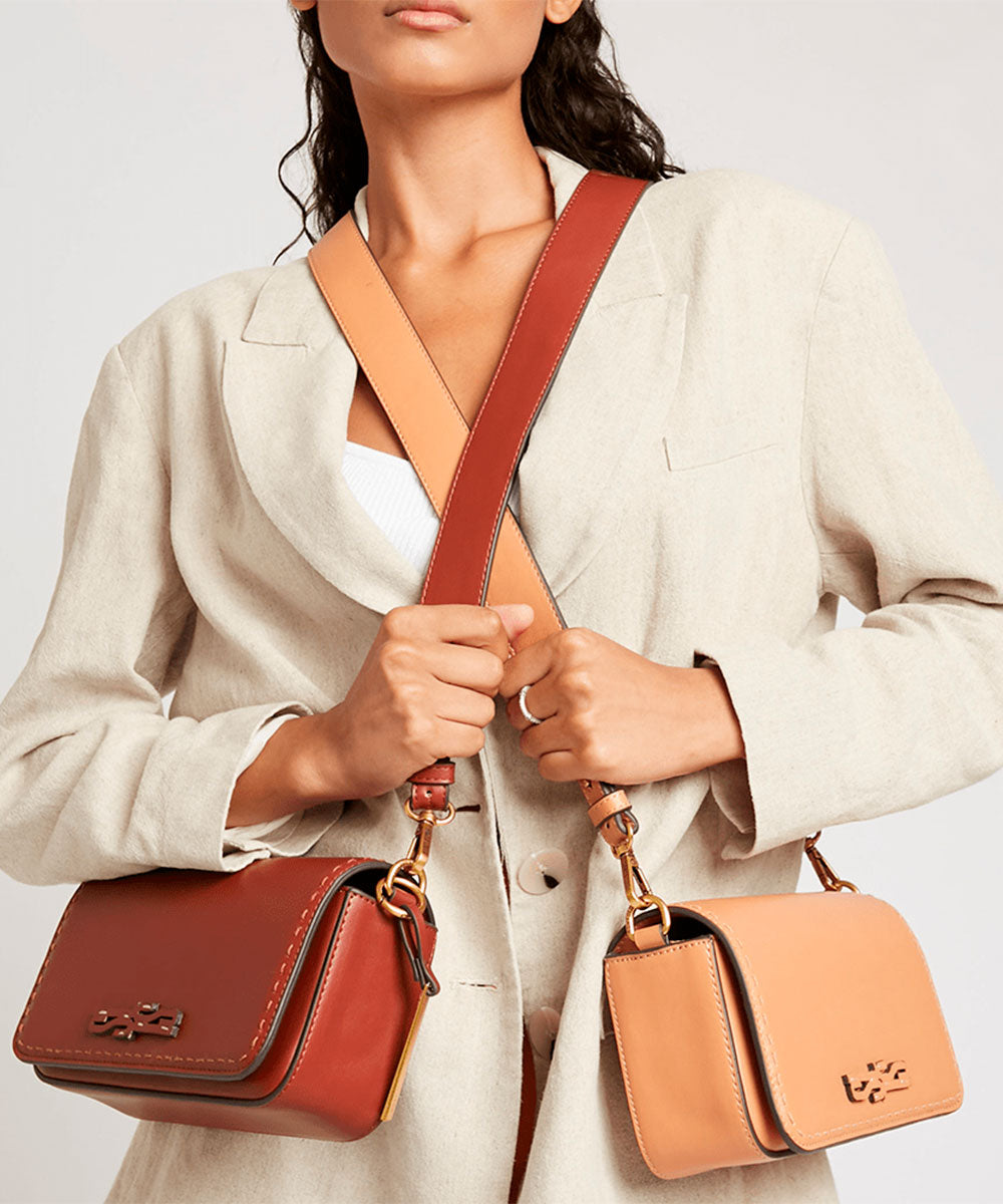 Bolsa Santa Lolla Marrom Cognac Baguete