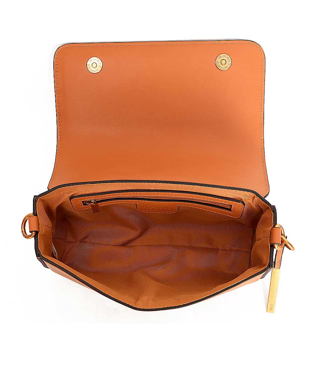 Bolsa Santa Lolla Marrom Cognac Baguete