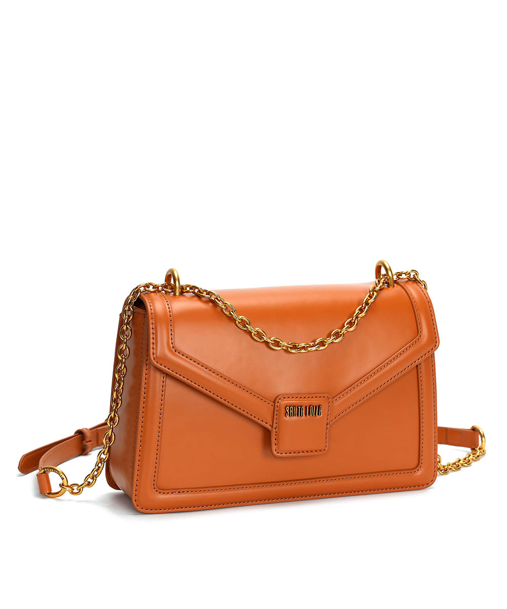 Bolsa Santa Lolla Marrom Cognac Correntes