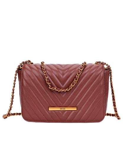 Bolsa Santa Lolla Marrom Matelassê Correntes