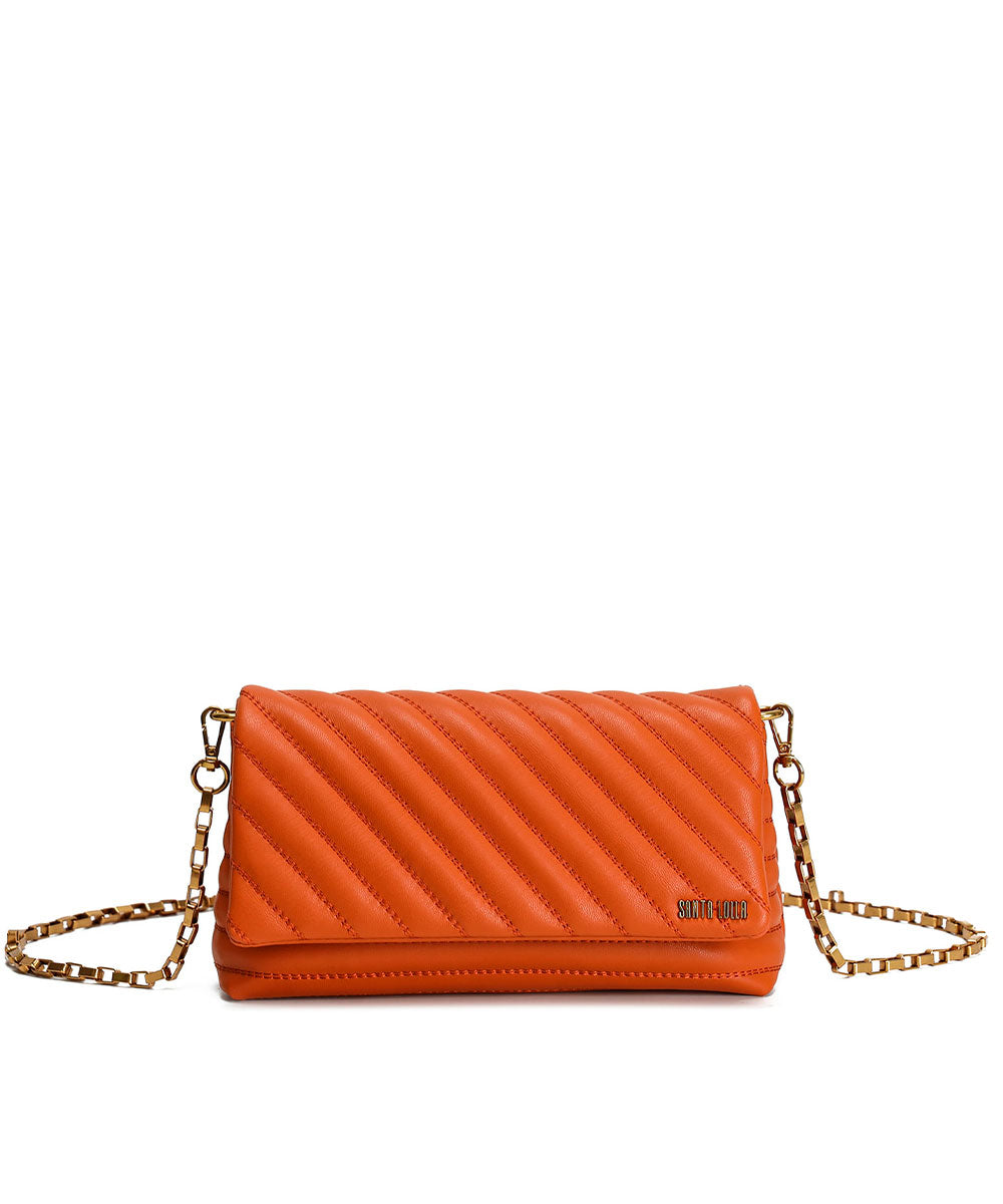 Bolsa Santa Lolla Marrom Matelassê Correntes