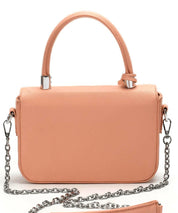 Bolsa Santa Lolla Nude Alça Transversal Corrente