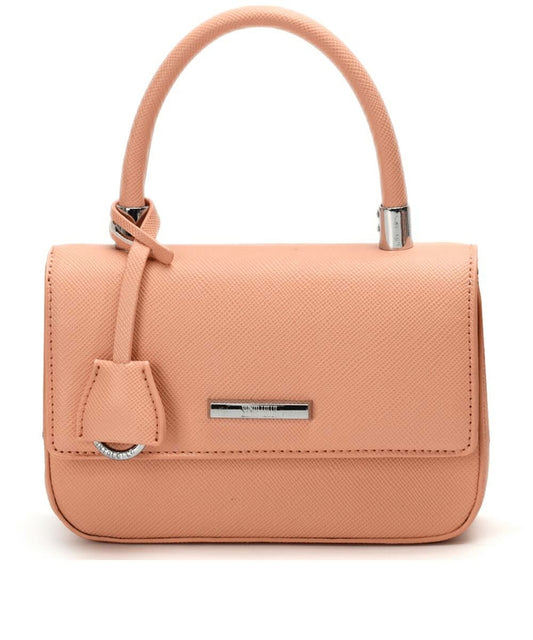 Bolsa Santa Lolla Nude Alça Transversal Corrente