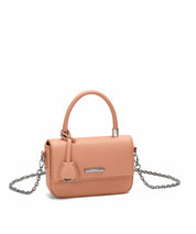 Bolsa Santa Lolla Nude Alça Transversal Corrente