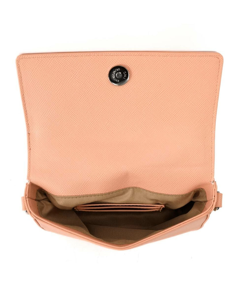 Bolsa Santa Lolla Nude Alça Transversal Corrente