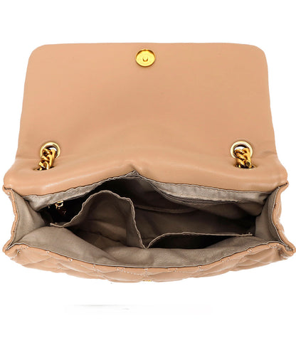 Bolsa Santa Lolla Nude Castor Correntes Matelassê