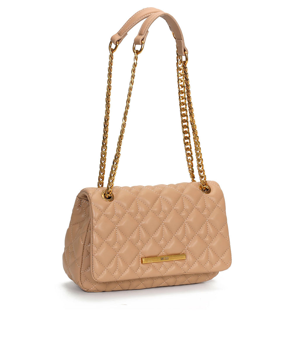 Bolsa Santa Lolla Nude Castor Correntes Matelassê