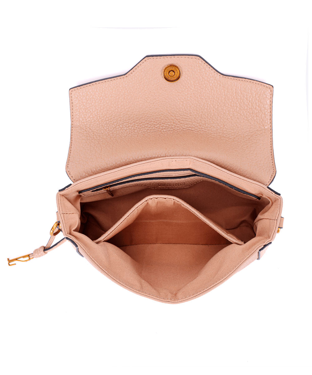 Bolsa Santa Lolla Nude Castor Tiracolo Quadrada