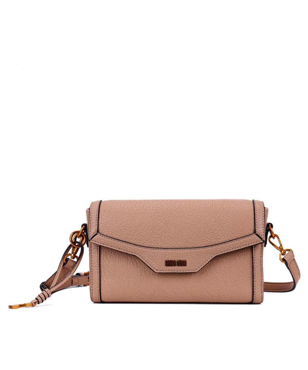 Bolsa Santa Lolla Nude Castor Tiracolo Quadrada