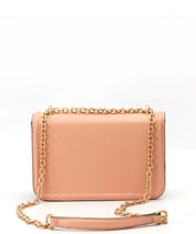 Bolsa Santa Lolla Nude Rosado Alça Transversal Corrente