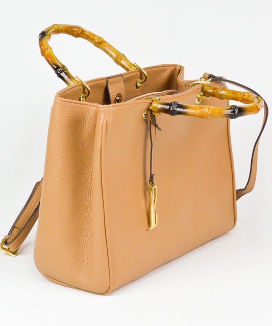 Bolsa Santa Lolla Nude Tote Alça Madeira - 0453.33BE.0088.0083