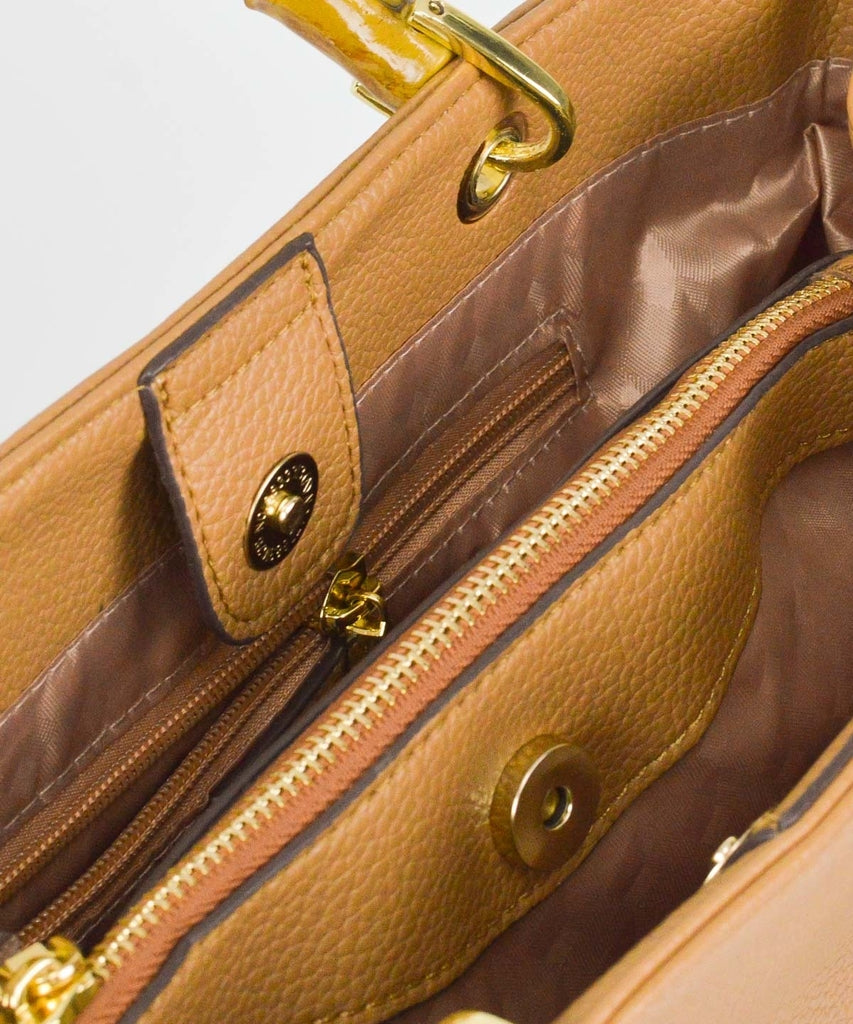 Bolsa Santa Lolla Nude Tote Alça Madeira - 0453.33BE.0088.0083