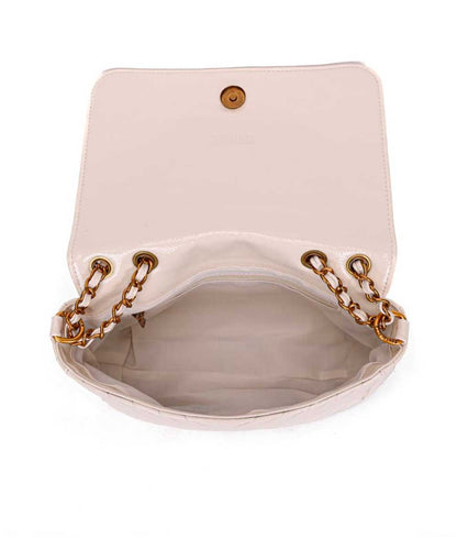 Bolsa Santa Lolla Off White Matelassê Correntes