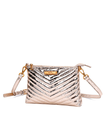 Bolsa Santa Lolla Pequena Dourado Alça Transversal