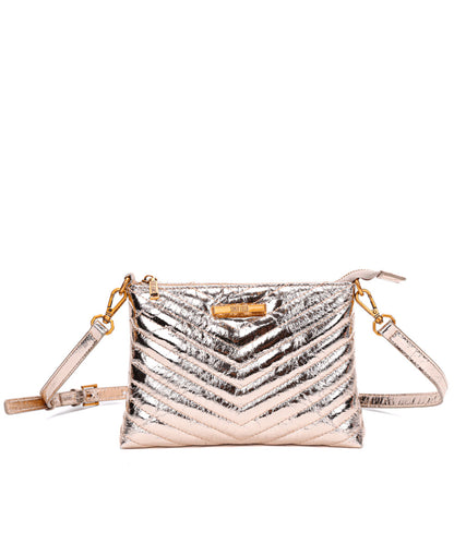 Bolsa Santa Lolla Pequena Dourado Alça Transversal