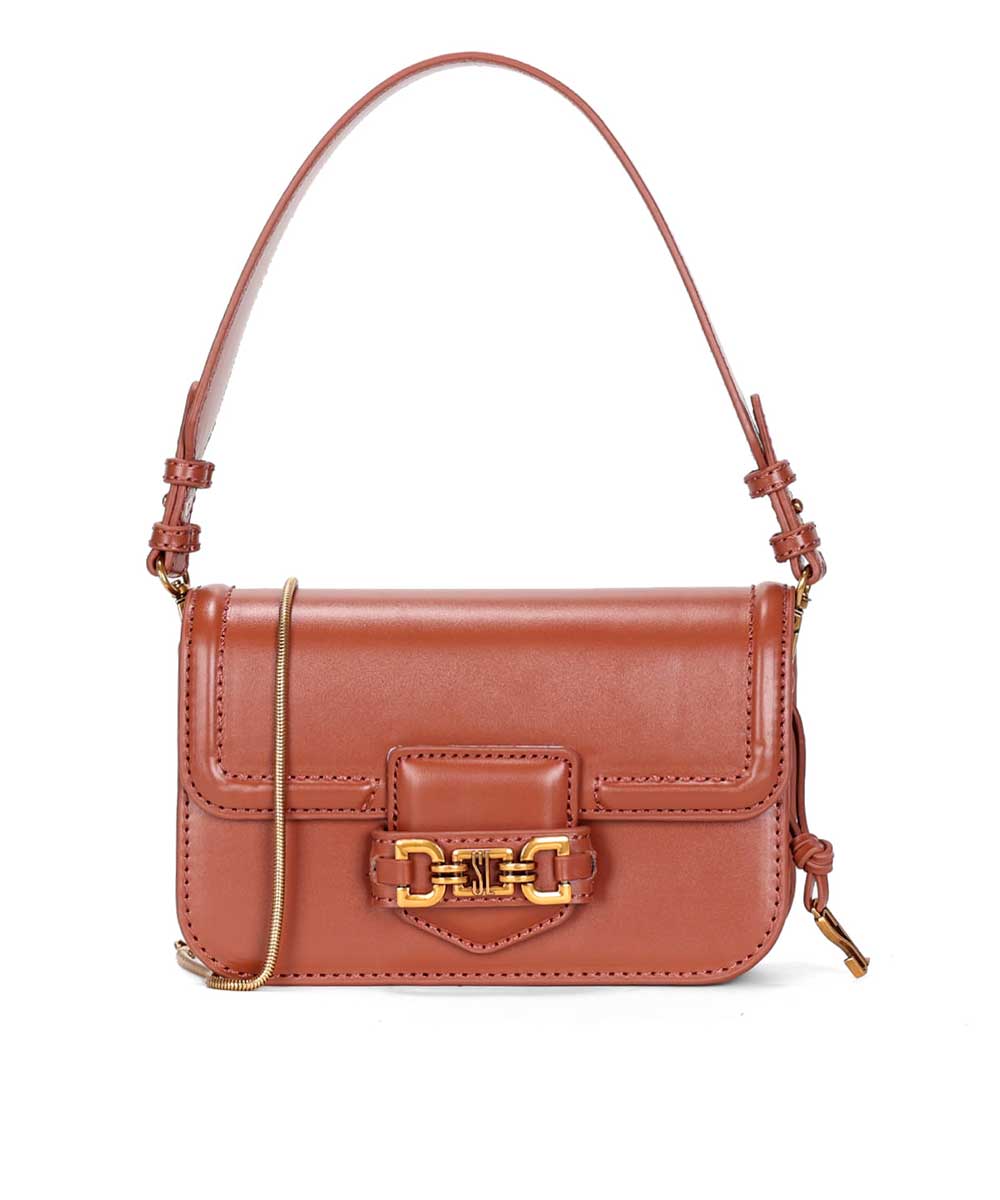 Bolsa Santa Lolla Pequena Marrom Alça de Ombro