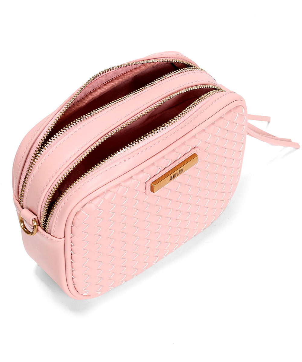 Bolsa Santa Lolla Pequena Rosa Alça Transversal