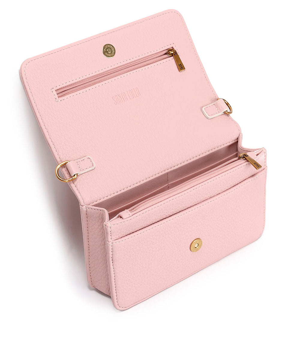 Bolsa Santa Lolla Pequena Rosa Claro Correntes