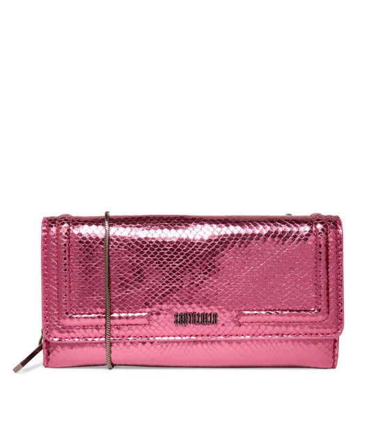 Bolsa Santa Lolla Pequena Rosa Metalizada Correntes