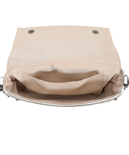 Bolsa Santa Lolla Prata Cristal Brilho