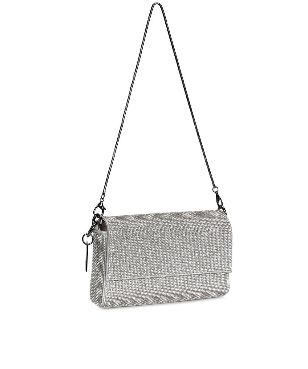 Bolsa Santa Lolla Prata Cristal Brilho