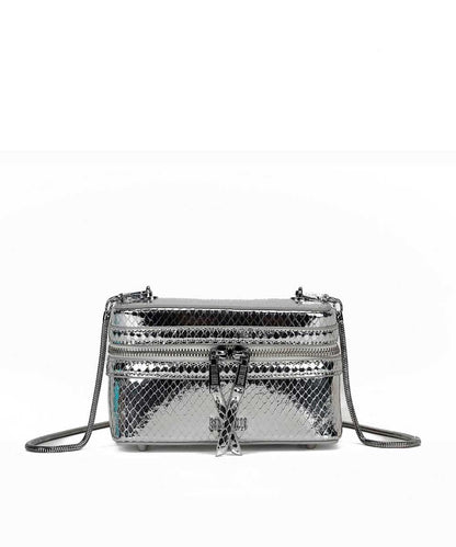 Bolsa Santa Lolla Prata Metalizada Quadrada