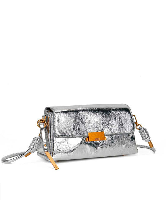 Bolsa Santa Lolla Prata Metalizada