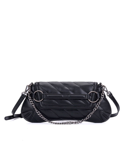 Bolsa Santa Lolla Preta Baguete Alça Corrente