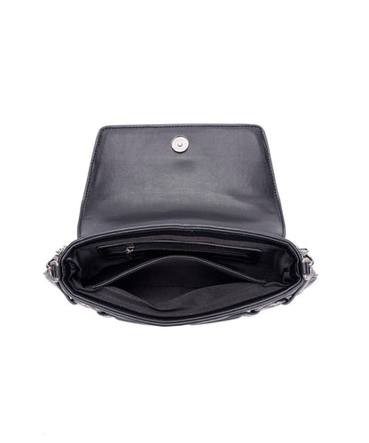 Bolsa Santa Lolla Preta Baguete Alça Corrente