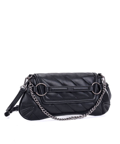 Bolsa Santa Lolla Preta Baguete Alça Corrente