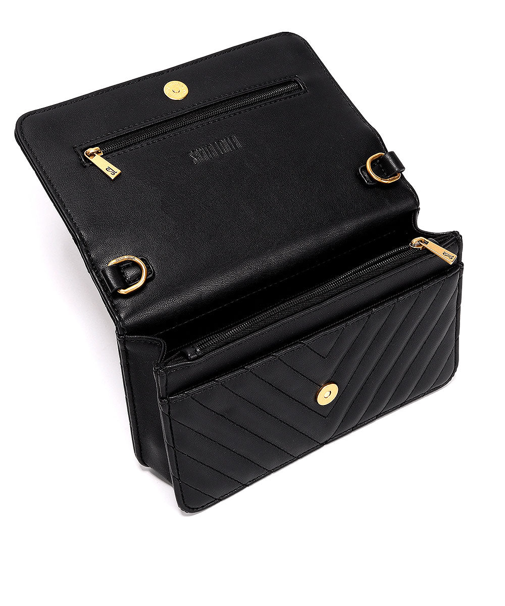 Bolsa Santa Lolla Preta Correntes Matelassê