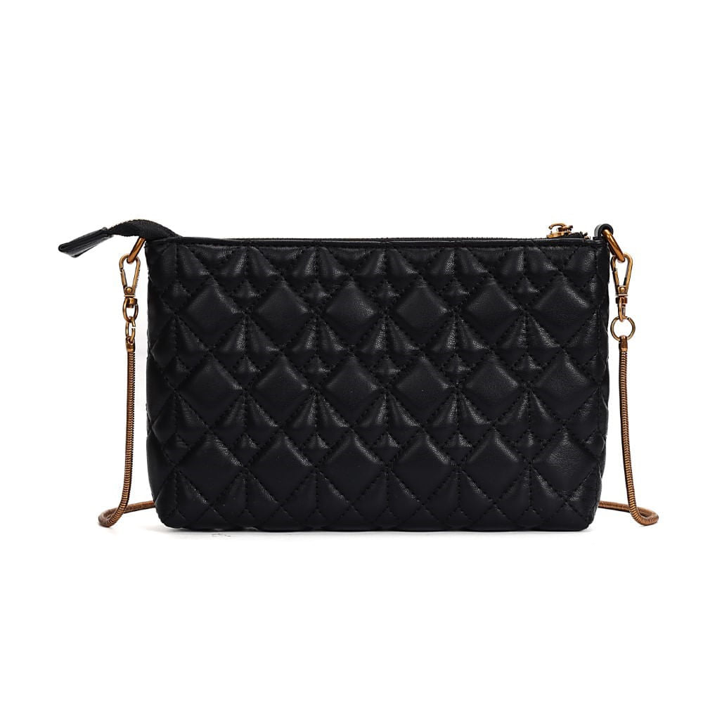 Bolsa Santa Lolla Preta Matelassê Alça Transversal