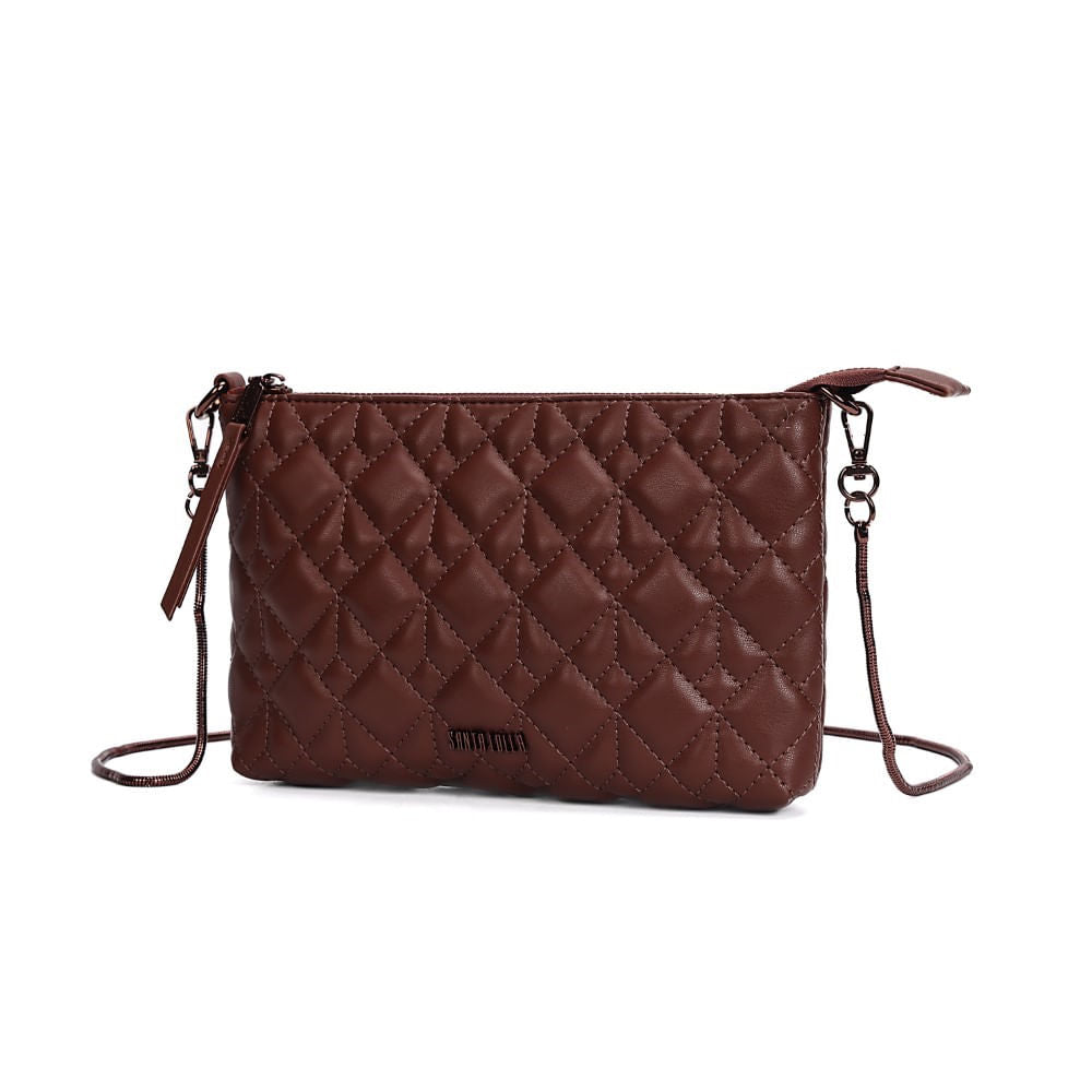 Bolsa Santa Lolla Preta Matelassê Alça Transversal