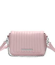 Bolsa Santa Lolla Rosa Chiclete Alça Transversal Corrente