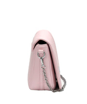Bolsa Santa Lolla Rosa Chiclete Alça Transversal Corrente