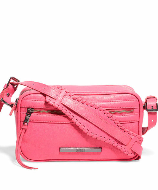 Bolsa Santa Lolla Rosa Couro Floater Alça Transversal