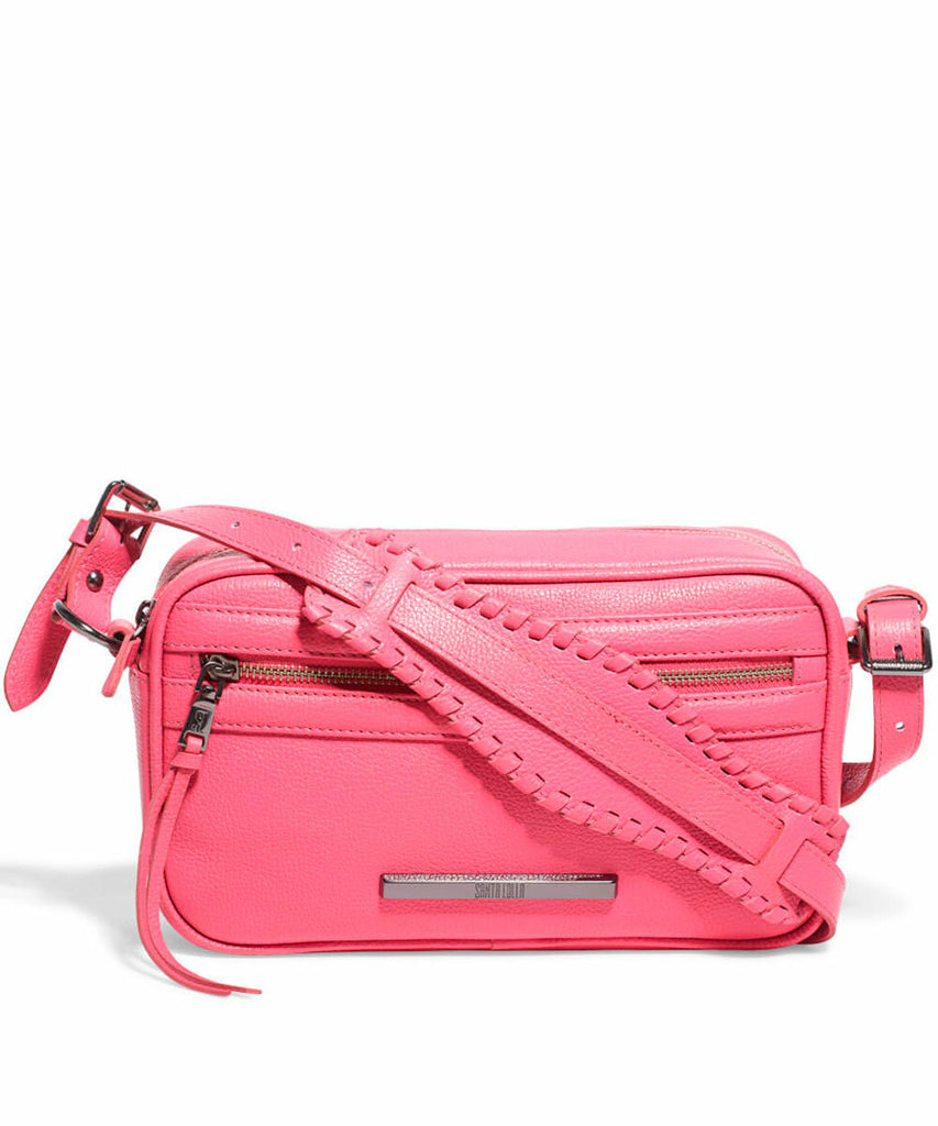 Bolsa Santa Lolla Rosa Couro Floater Alça Transversal