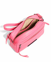 Bolsa Santa Lolla Rosa Couro Floater Alça Transversal