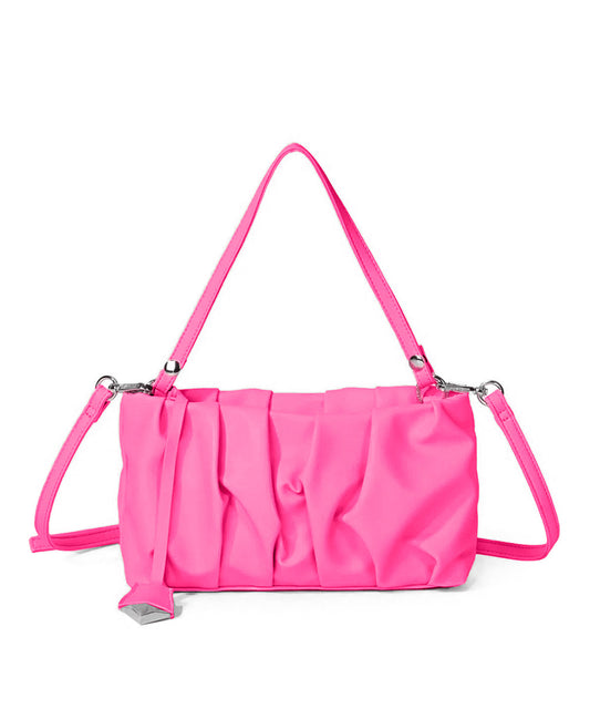 Bolsa Santa Lolla Rosa Franzida Alça Dupla