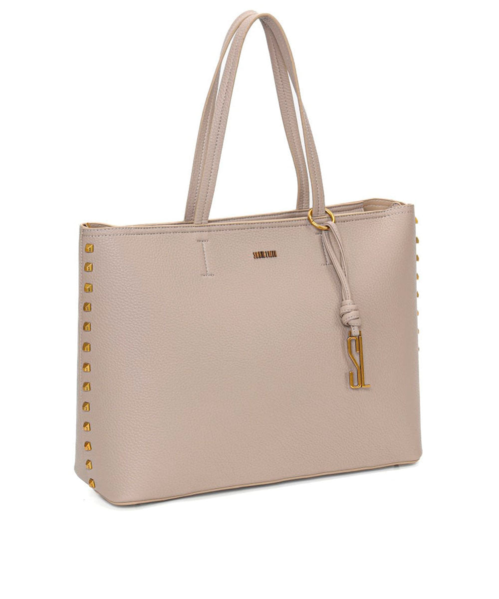 Bolsa Santa Lolla Shopper Cinza Alça Ombro