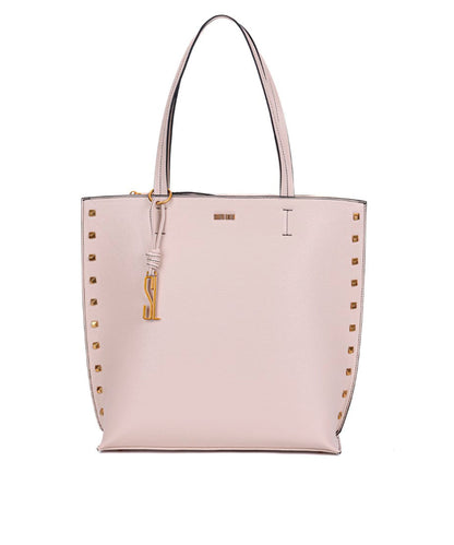 Bolsa Santa Lolla Shopper Off White Spikes Alça de Ombro